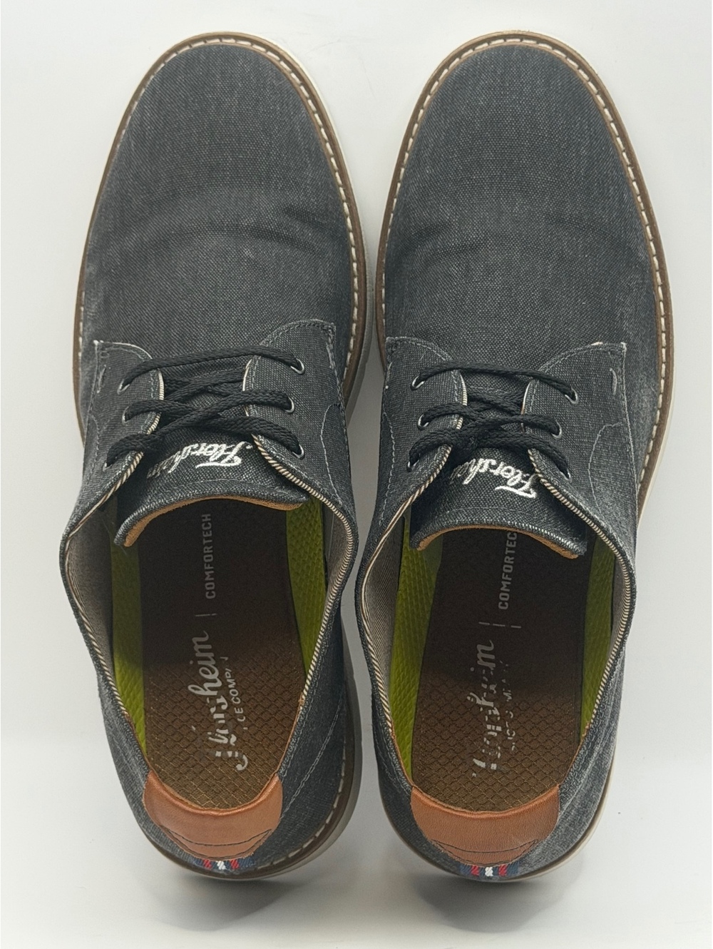 Florsheim Vibe Black Canvas Plain Toe Oxford Casual Dress Shoes Men's Size 8 M - Picture 11 of 14